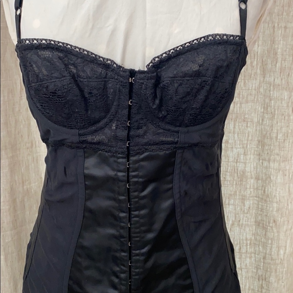 VINTAGE DOLCE & GABBANA BLACK MIDI CORSET DRESS